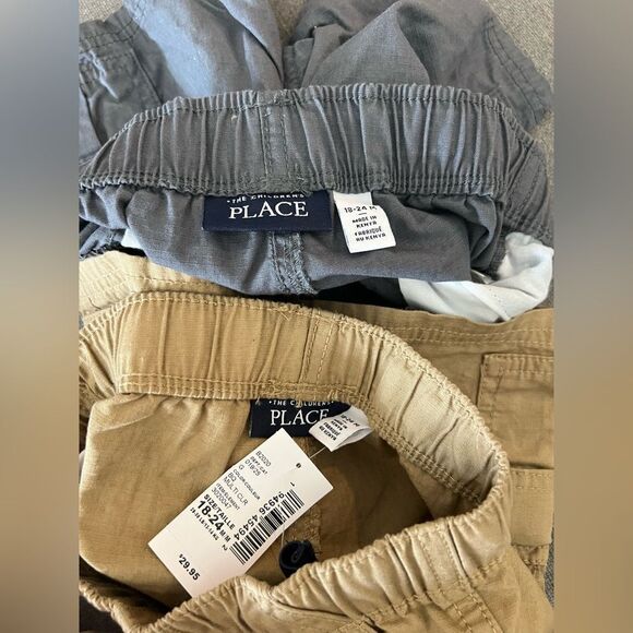 THE CHILDRENS PLACE Kids Cargo Shorts Set - Gray and Tan - Picture 6 of 6